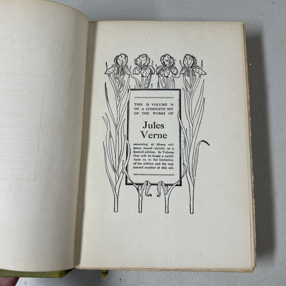 The Works of Jules Verne Vol 14 1911 Limited Edition Vincent Parke & Co Book